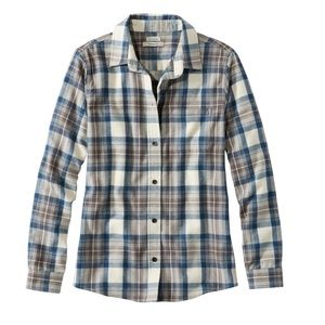 L.L. Bean Women's Scotch Plaid Flannel Shirt, Relaxed